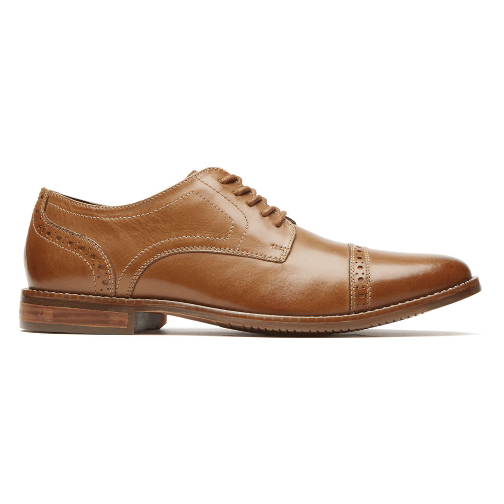 Rockport Oxfords For Mens Brown - Style Purpose Cap Toe - UH7481093